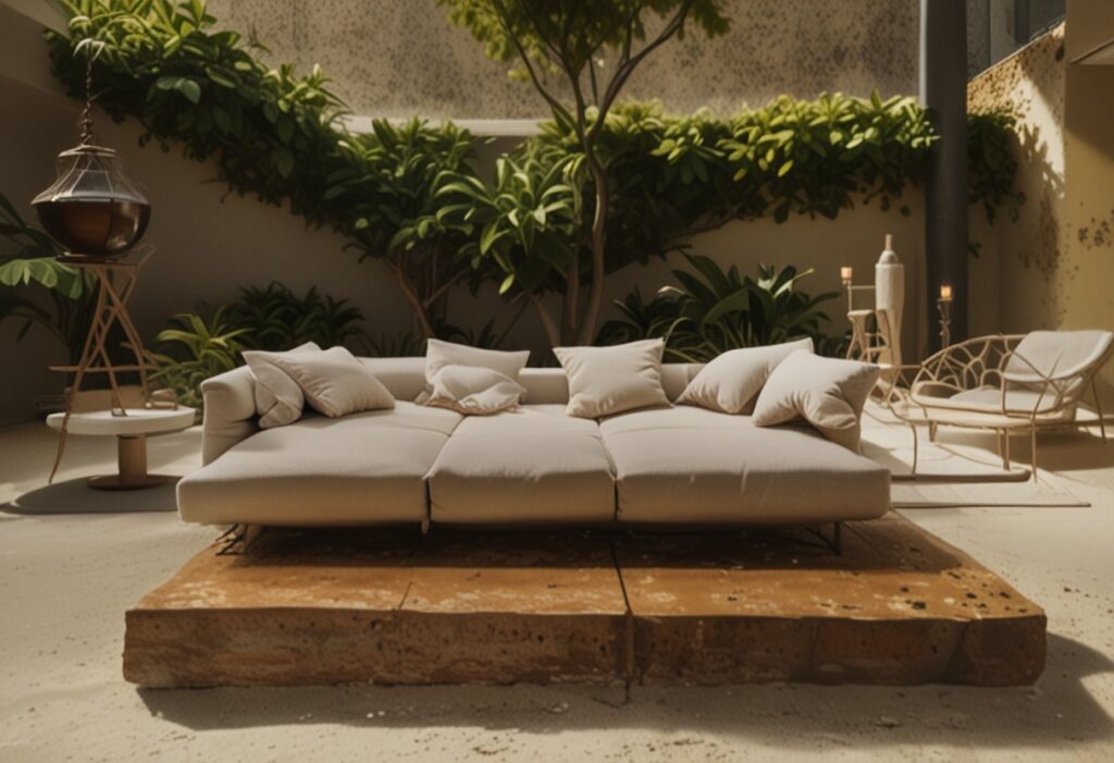 jardim na sala de estar