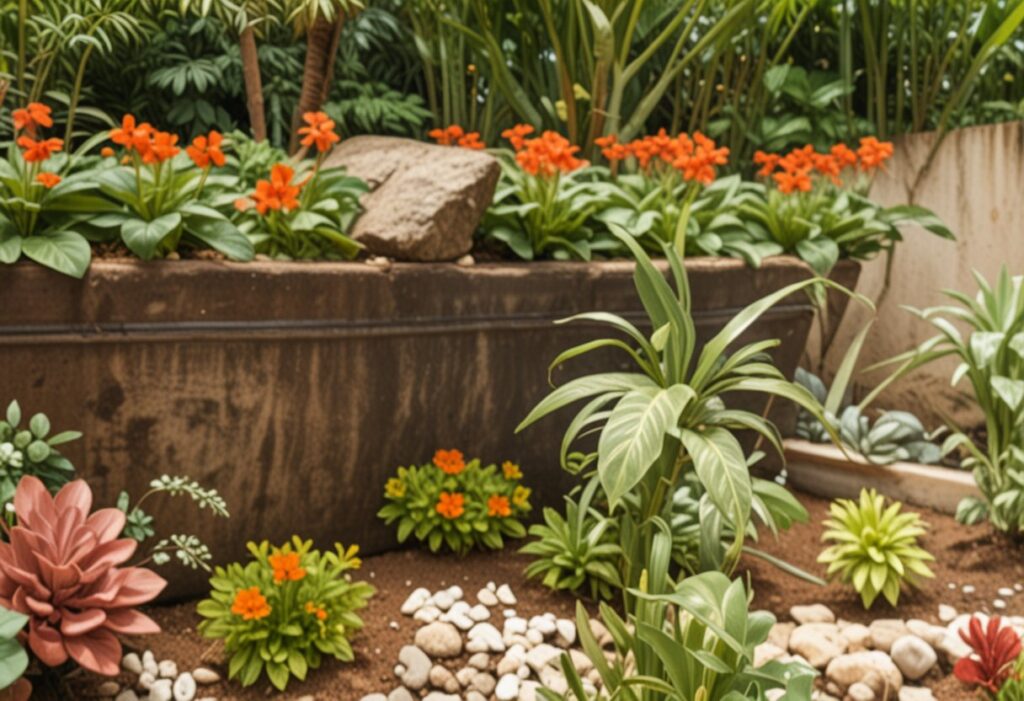 jardim rústico para sítio