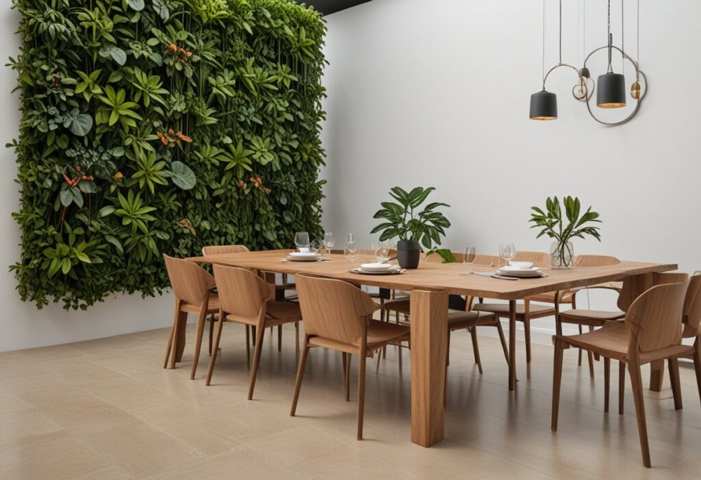 jardim vertical sala de jantar